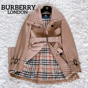 Auténtico abrigo acolchado Burberry London con cinturón, cuadros Nova, beige talla 36 - Imagen 1 de 16
