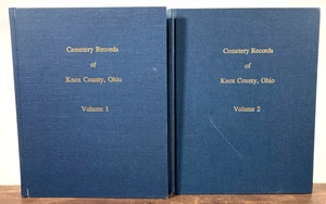 Knox County Ohio Cemetery Records Volume 1 & 2 Hardcover Genealogy Books 1991-92 - Bild 1 von 12