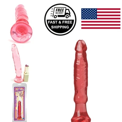 Anal Starter Toy 6 Inch Pink Jellies Tapered Tip Flexible Shaft Body Safe PVC - Image 1 of 4