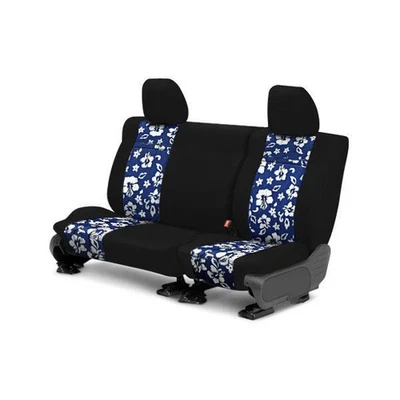 Fundas de asiento personalizadas para Ford Flex 12-19 NeoSupreme tercera fila negro y azul hawaiano Foto 1 de 3