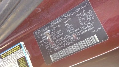 Passenger Front Seat Bucket  Leather Manual Fits 07-09 SANTA FE 246811 - Image 1 of 4