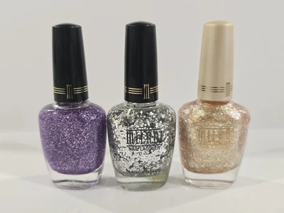 Milani Nail Polish Glitter #32A Golden Romance, #33 Silver, #551 Lavender Fizz - Image 1 of 4