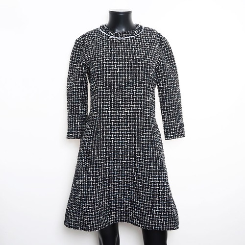 Christian Dior tweed linea A pezzo unico nero WS11120