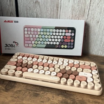 Ajazz 308i Bluetooth 3.0 Wireless Keyboard 84 Round Keys for Windows/iOS/Android - Image 1 of 4
