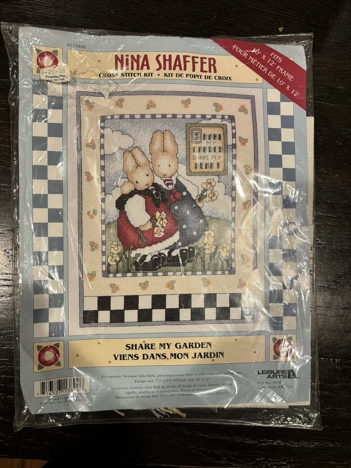 Kit de ponto cruz vintage Nina Shaffer Share My Garden - Imagem 1 de 2