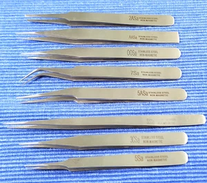 Pinzetten Set 8-tlg. Edelstahl - Pinzette f. Modellbau Feinmechaniker Elektronik - Bild 1 von 1