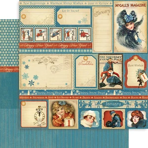 SPECIAL 12-PK Graphic45 PLACE IN TIME JAN to DEC CUT-APARTS 12x12 PAPIERE - Bild 1 von 12