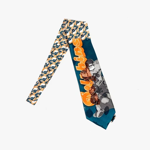 VINTAGE NFL MIAMI DOLPHINS RETRO LOGO Neck Tie Joe Robbie Super Bowl Cover