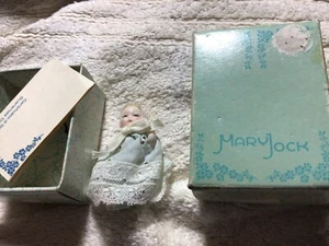 Mary Jock Vintage Pure Italian Hand made PORCELAIN MINIATURE Baby Doll - Picture 1 of 6