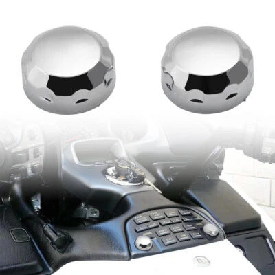 Cubierta de ajuste de perilla de interruptor de radio cromada apta para Honda Goldwing GL1800 2001-2017 2016 Foto 1 de 4