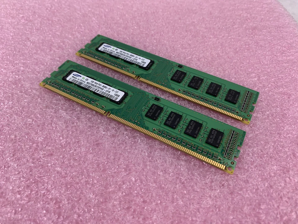 Lot( 2 ) 1GB Samsung M378B2873FHS-CF8 1Rx8 PC3-8500U Desktop RAM Memory - Image 1 of 4