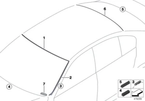 Originale BMW Copertura Parabrezza Superiore 3er F30 F31 F35 F80 Guarnizione Neu - Imagen 1 de 1