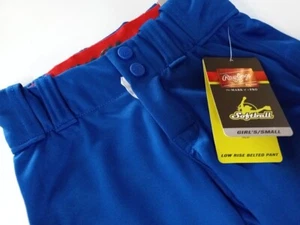 NEW RAWLINGS Softball GIRL'S SMALL ROYAL BLUE Pants Elastic Bottom NWT - Picture 1 of 6