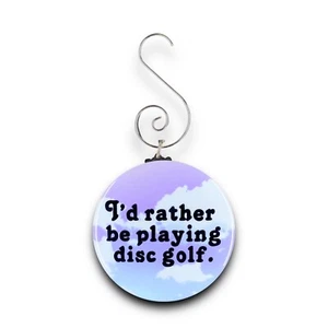 Mini adorno hecho a mano para jugar disco de golf I'd Rather Be Playing decoración de regalo navideño - Imagen 1 de 24