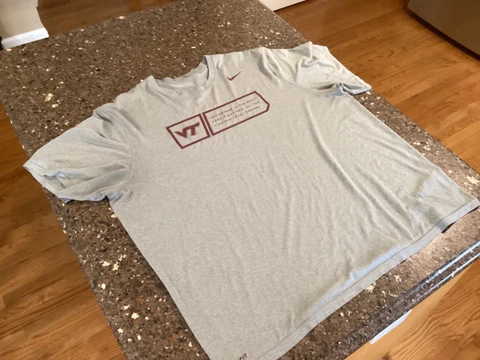 Virginia Tech Hokies Nike DriFit Football Team Issued Shirt #74 Men's 3XL Gray Cover