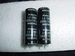 Qty 2 New RUBYCON Photo Flash Capacitor 360v 165UF 360 v Negative 200002-002 - Picture 1 of 8