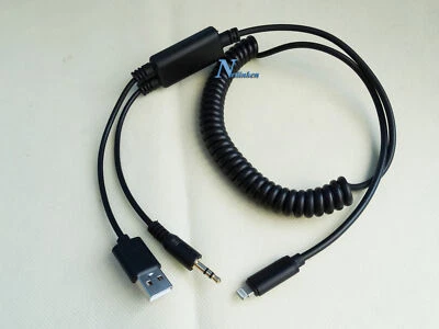 iPHONE 14 13 12 11 X 8 PLUS BMW MINI COOPER AUX IN ADAPTER USB CABLE 61122354478 - Image 1 of 4