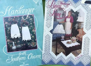 Hardanger Embroidery Pattern Book Lot Southern Charm Linen Lace by Janice Love - Picture 1 of 10