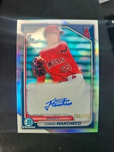 Jorge Marcheco 2024 Bowman Chrome AUTO /499 REFRACTOR ANGELS ROOKIE #JMH - Picture 1 of 2