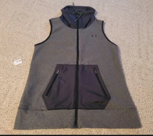 Under Armour Cold Gear Infared Vest Full Zip Women’s Medium M Gray Pockets - Picture 1 of 11