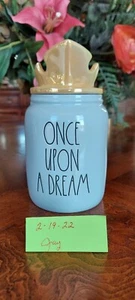 Rae Dunn Disney Princess Baby Blue Once Upon A Dream Crown Topper Canister NWT - Picture 1 of 5