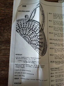 Bolso de mano de colección con patrón de ganchillo #188 círculo de encaje década de 1960 - Imagen 1 de 3