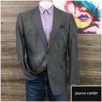 Pierre Cardin Hombres Blazer Abrigo Deportivo Dos Botones Chaqueta Informal 46R Traje de Lana de Seda Foto 1 de 4