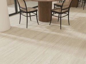 New Travertine Vein-cut Warm Matt 600×1200 Large Format Porcelain Tile - Picture 1 of 7