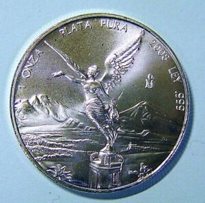 Mexico Goddess of Victory Libertad 1 Onza 2008, IN A Coin Capsule
