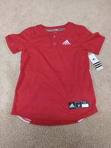 Adidas youth medium baseball jersey red Size 11-12 - Picture 1 of 9