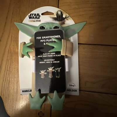 STAR WARS THE MANDALORIAN Baby Yoda Flexi Phone Holder & Stand - New! Disney  B4 - Image 1 of 3