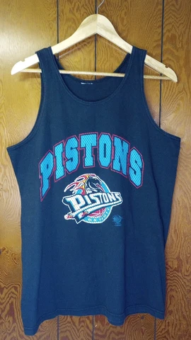 Vintage Detroit Pistons Grant Hill Tank top Jersey Shirt Black Men's Medium NBA Cover