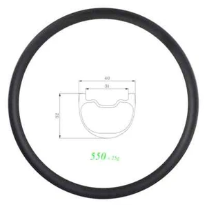 26'' MTB AM DH Bike Carbon Rim 40mm Wide 32mm Deep Clincher Tubeless 28 32 36H - Picture 1 of 7