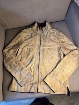 Vintage Roberto Cavalli Goatskin Leather Ornament Jacket Archive Italy RARE - Image 1 of 4