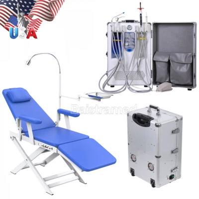 Portable Dental Delivery Unit with Air Compressor Scaler Curing Light / Chair - Image 1 of 4