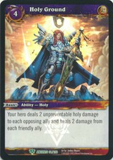 4x World of Warcraft WoW TCG FOIL Promo Holy Ground 34/240 *MINT Condition
