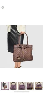 Marc Jacobs Quilted Leather Casey Belted Tote Purple - Picture 1 of 8
