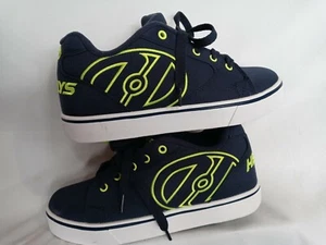 Heelys Youth 6 Vopel Neon Green Blue Wheel Shoe Sneaker HE100189 - Picture 1 of 9