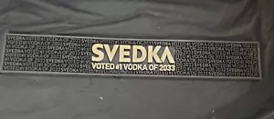 Svedka Vodka #1 Vodka del 2033 Tappetino da Sversamento Bar Rail Gomma Nero - Foto 1 di 6