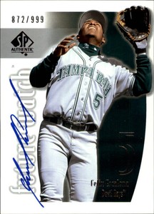 2002 SP Authentic Tampa Bay Devil Rays Baseball Card #143 Felix Escalona Rookie