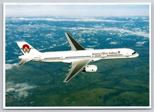 Postcard America West Airlines plane aircraft Boeing 757-200 travel #948 - Picture 1 of 2
