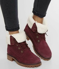 ladies burgundy timberland boots