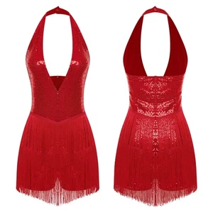 Disfraz de mujer mono brillante fiesta mono tango baile club nocturno vestido - Imagen 1 de 55