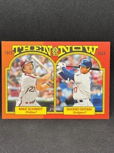 2024 Topps Heritage Then and Now #TAN-2 Mike Schmidt & Shohei Ohtani - Picture 1 of 2
