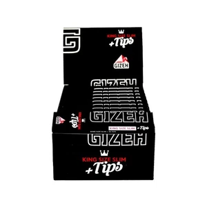 26 Hefte Gizeh Black Extra Fine King Size Slim à 34 Papes + Filtertips - Bild 1 von 2