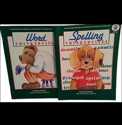 Homeschool Workbook Lot Grade 4 to 8 Spelling Reading Resource Thinkercises - Image 1 of 4