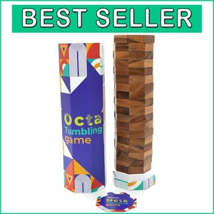 Interactive Wooden Tumbling Tower - Perfect for Family Game Nights & Parties - Picture 1 of 11