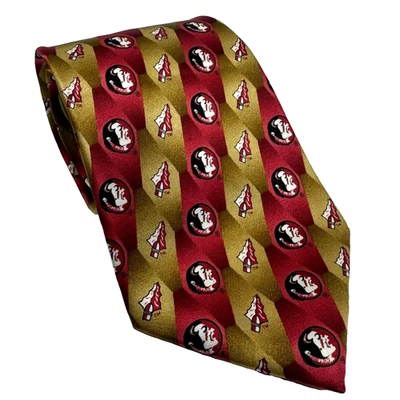ALAS DE ÁGUILA para FSU 100% Corbata de Semínolas del Estado de Florida Logo Granate y Dorado Foto 1 de 4