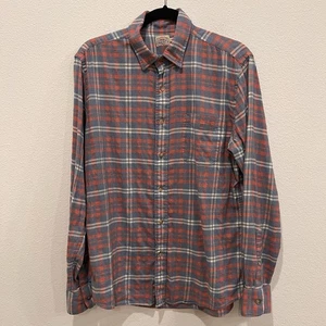 Camisa de franela Faherty súper cepillada para hombre talla M abotonada algodón pima a cuadros - Imagen 1 de 7