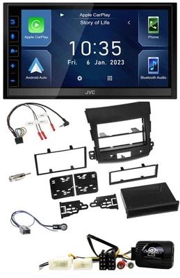 JVC DAB Bluetooth Lenkrad USB 2DIN Autoradio für Mitsubishi 10-12 Outlander - Bild 1 von 4